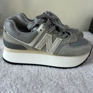 New Balance 574+ Shadow Grey Womens - Size 5 NWOB Platform